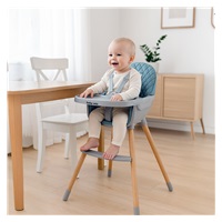 Dining chair Baby Mix Freja wooden dusty green