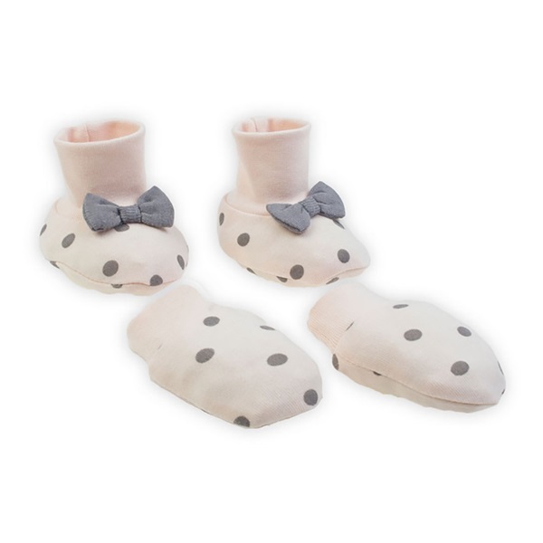 Baby cotton set with caps and gloves Nicol Sara, size Univerzální