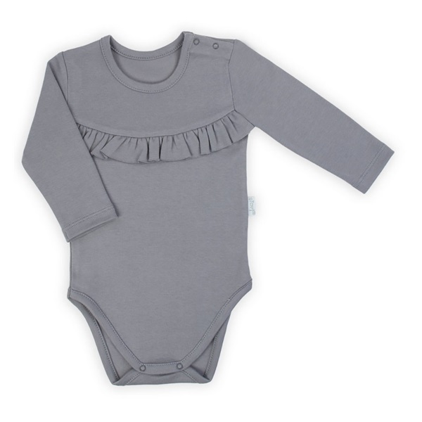 Baby body with long sleeves Nicol Sara grey, size 68 (4-6m)