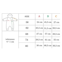 Winter infant jumpsuit Nicol Sara, size 56 (0-3m)