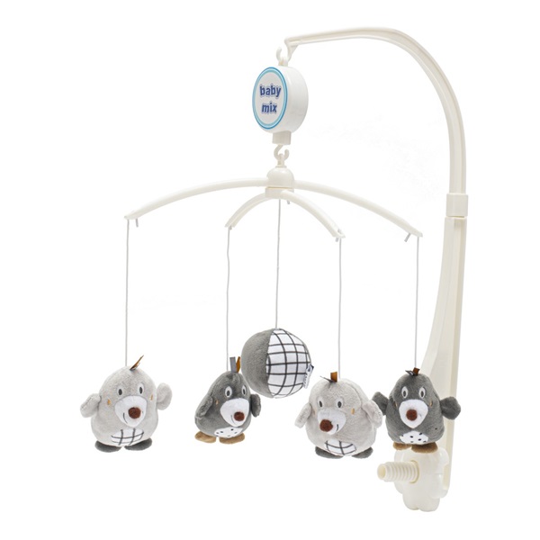 Carousel above the crib Baby Mix Moles grey