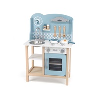 Children's wooden kitchen Viga blue