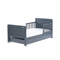 Drewex Olek 140x70 cm graphite children's bed with barrier and drawer