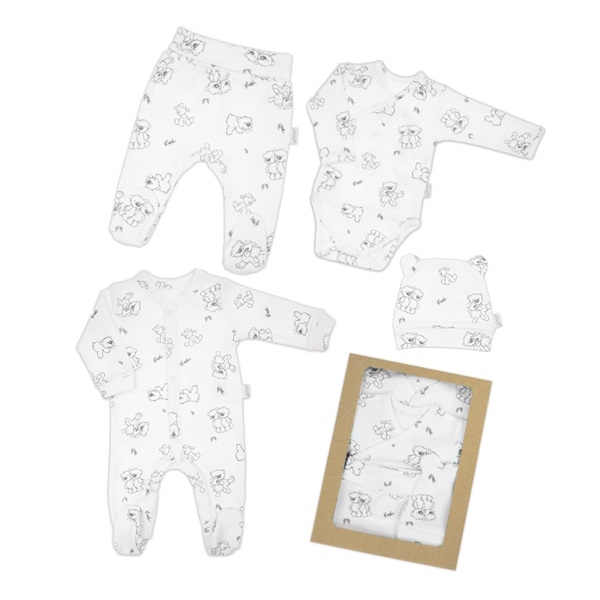 Nicol Maternity Baby Set Bears White, size 62 (3-6m)