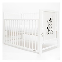 Baby cot New Baby BEA Zebra with removable sidewall white