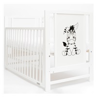 Baby cot New Baby BEA Zebra with removable sidewall white