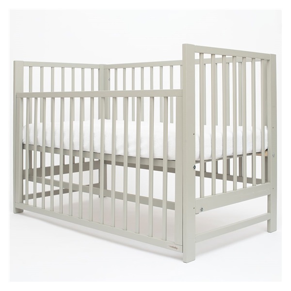 Baby cot New Baby BASIC with removable sidewall grey