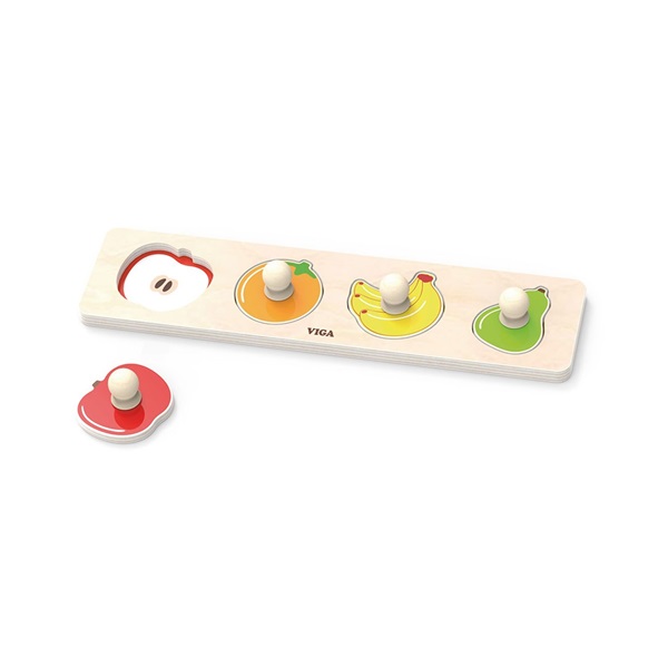 Wooden puzzle with handles Viga Fruit