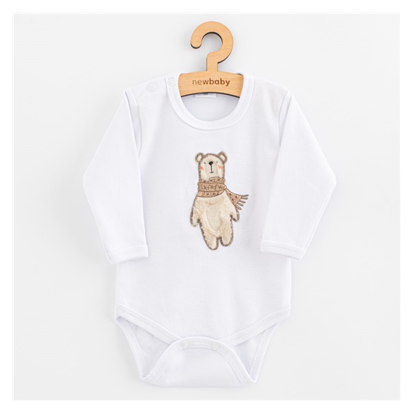 New Baby Polar Bear Long Sleeve Baby Bodysuit, size 56 (0-3m)