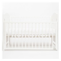 New Baby MIA crib with pull-down sidewall white