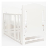 New Baby MIA crib with pull-down sidewall white