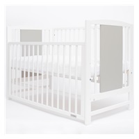 New Baby POLLY cot with pull-down sidewall white-grey