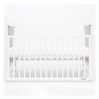 New Baby POLLY cot with pull-down sidewall white-grey