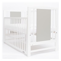 New Baby POLLY cot with pull-down sidewall white-grey