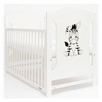 Baby cot New Baby MIA Zebra with removable sidewall white