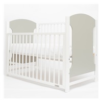 New Baby MIA crib with pull-down sidewall grey