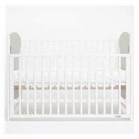 New Baby MIA crib with pull-down sidewall grey