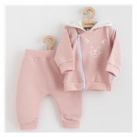 Baby sweatpants and sweatshirt New Baby Animals Cat old pink, size 68 (4-6m)