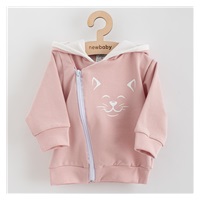 Baby sweatpants and sweatshirt New Baby Animals Cat old pink, size 74 (6-9m)