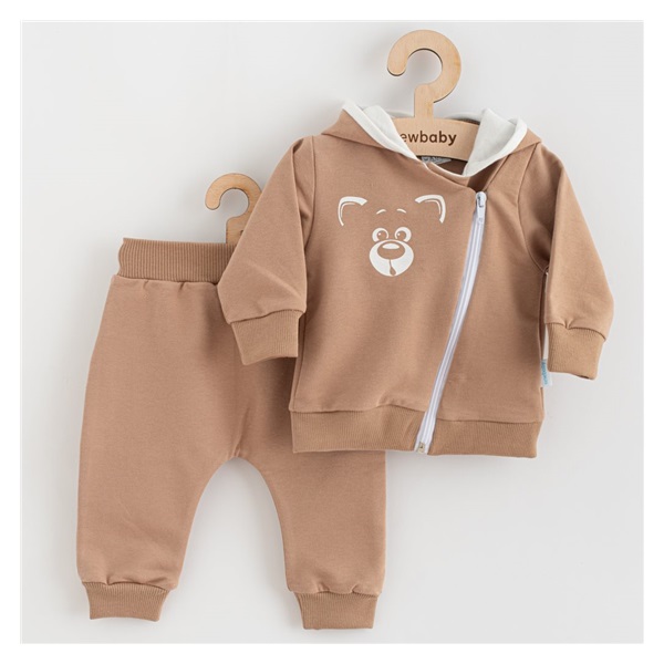 Baby Sweatpants and Sweatshirt New Baby Animals Bear beige, size 80 (9-12m)