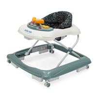 Baby Mix baby walker with steering wheel and silicone wheels green