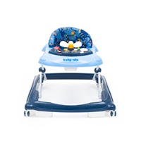 Baby Mix baby walker with steering wheel and silicone wheels dark blue