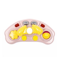 Baby Mix baby walker with steering wheel and silicone wheels pink