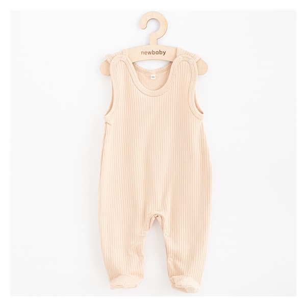 New Baby Practical Beige Cotton Baby Rompers, size 62 (3-6m)