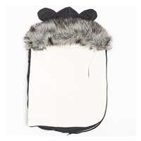 New Baby Alex Fleece black Luxury winter hooded sling with ears