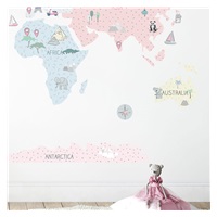 Wall sticker Map M pink