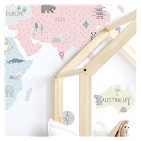 Wall sticker Map M pink