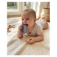 Baby teether New Baby Leaf grey