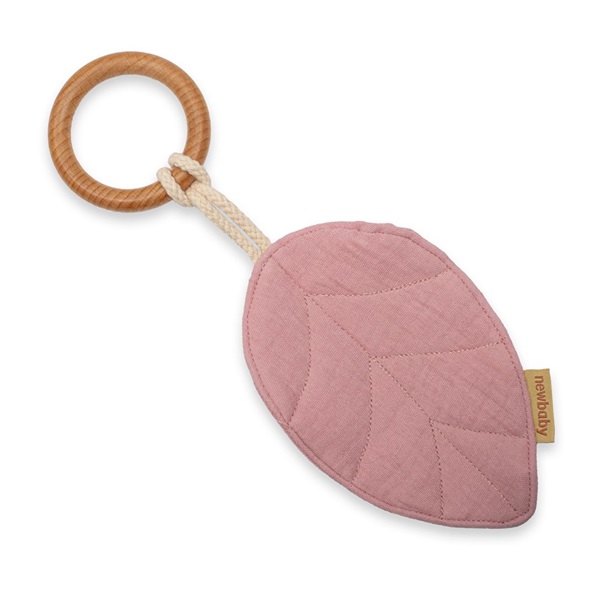 Baby teether New Baby Leaf  pink