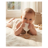 Baby teether New Baby Leaf white