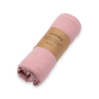 Muslin blanket New Baby pink