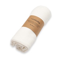 Muslin blanket New Baby white