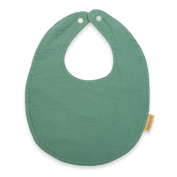 Muslin baby bib New Baby green