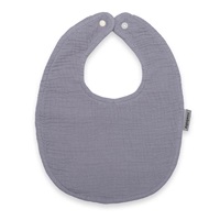 Muslin baby bib New Baby grey