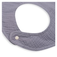 Muslin baby bib New Baby grey