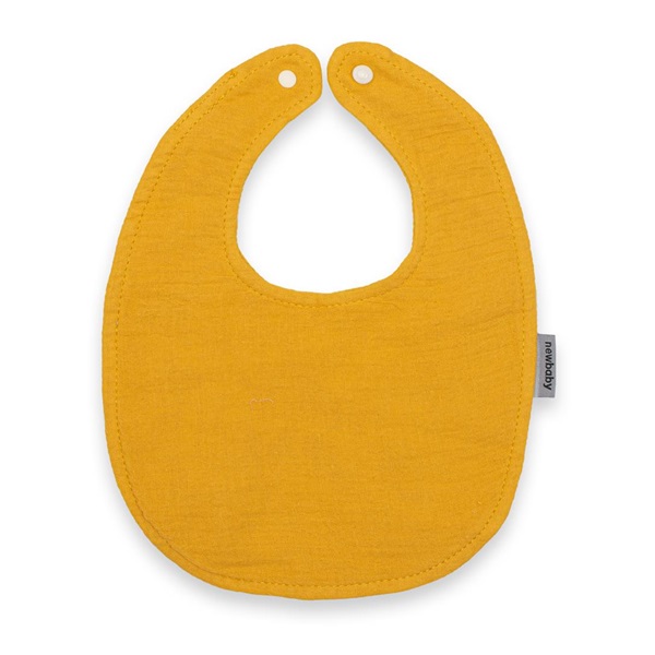 Muslin baby bib New Baby mustard