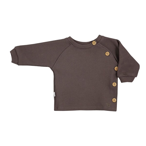 Baby T-shirt with long sleeves Koala Pure brown, size 80 (9-12m)