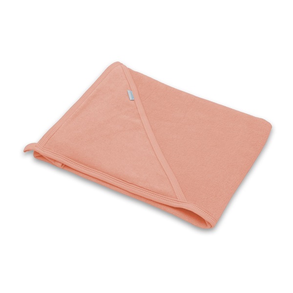 Baby terry towel with hood New Baby Comfortably 80x80 cm pink