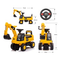 Baby bouncer excavator with sound CAT Excavator Milly Mally yellow