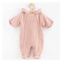 New Baby Frosty pink baby jumpsuit with hood, size 56 (0-3m)