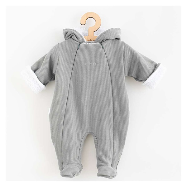 New Baby Frosty grey Infant Jumpsuit with Hood, size 56 (0-3m)