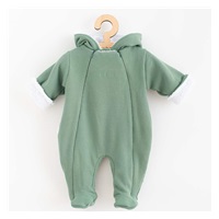 New Baby Frosty mint baby jumpsuit with hood, size 56 (0-3m)