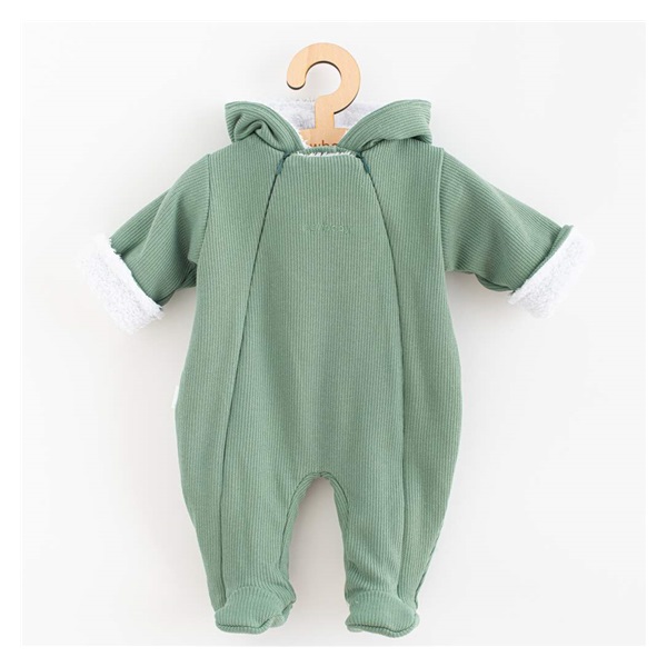 New Baby Frosty mint baby jumpsuit with hood, size 56 (0-3m)