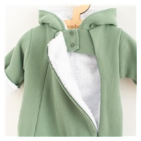 New Baby Frosty mint baby jumpsuit with hood, size 56 (0-3m)