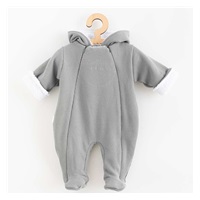 New Baby Frosty grey Infant Jumpsuit with Hood, size 62 (3-6m)