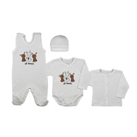 4-piece baby set Koala Rabbit ecru, size 62 (3-6m)